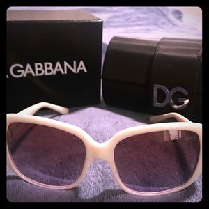 🍭Dolce & Gabbana🍭White/cream Sunglasses NWT